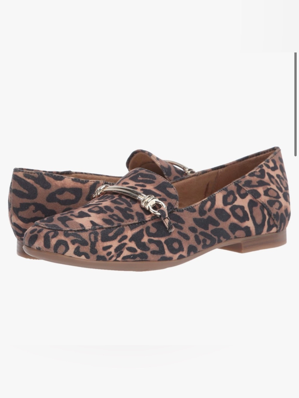 New Women’s Naturalizer Kari Animal Print Loafers with Gold Bit Hardware Size 9